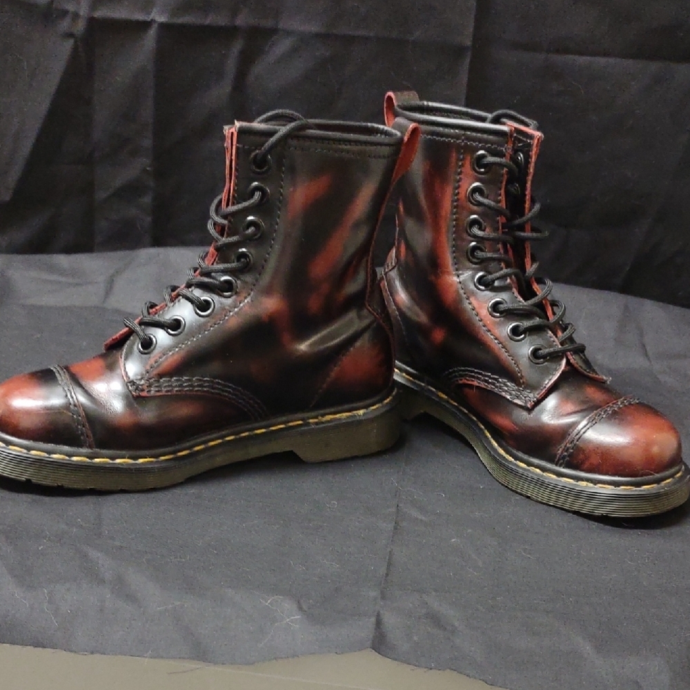 Dr. Martens Black and Red Boots
